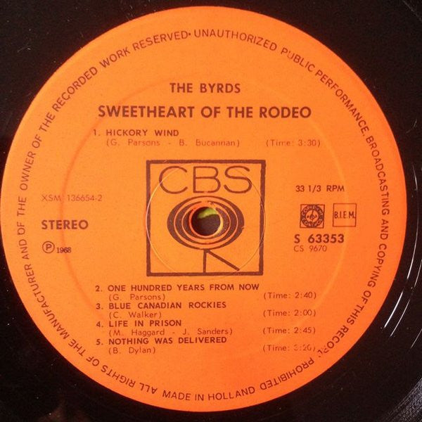 The Byrds : Sweetheart Of The Rodeo (LP, Album)