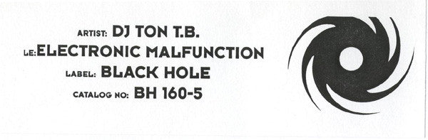 DJ Ton T.B. : Electronic Malfunction (12", Promo, W/Lbl)