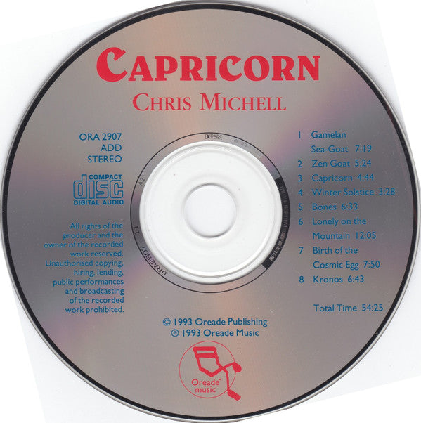 Chris Michell : Capricorn (CD, Album)