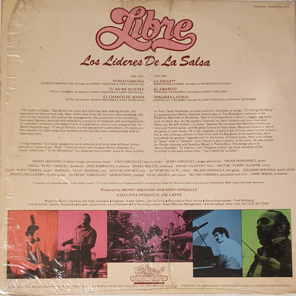 Libre : Los Lideres De La Salsa (LP, Album, RE, RP)