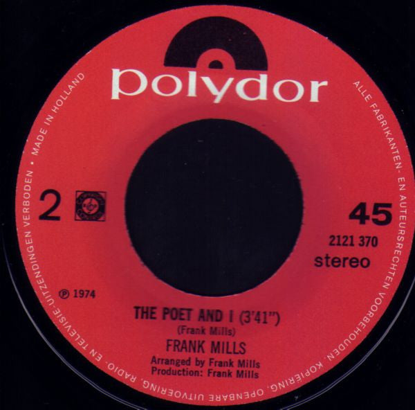 Frank Mills : Music Box Dancer (7", Single)