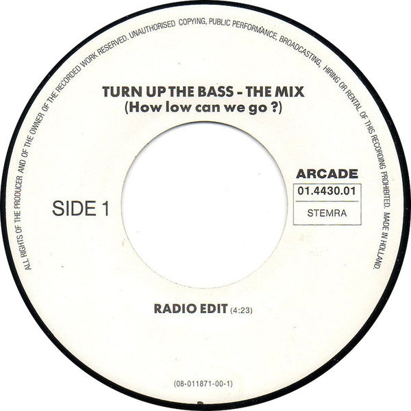 Various : Turn Up The Bass "The Mix" (7", Single)