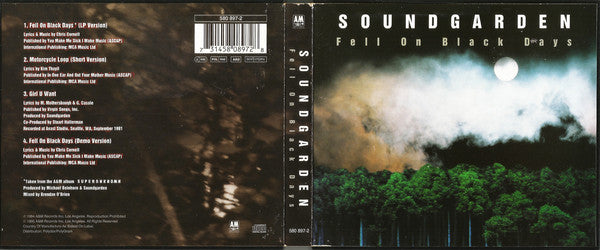 Soundgarden : Fell On Black Days (CD, Single, Par)