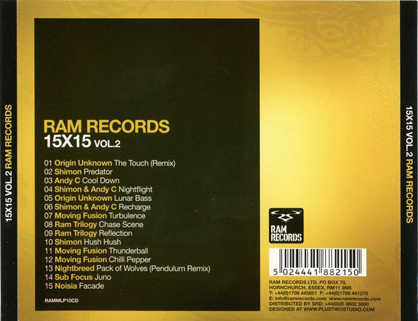 Various : Ram Records 15X15 Vol. 2 (CD, Album, Comp)