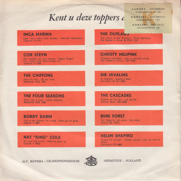 Acker Bilk With The Leon Young String Chorale : Moonlight Tango / Bitter Harvest (7", Single)