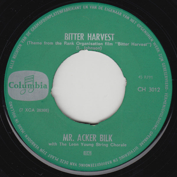 Acker Bilk With The Leon Young String Chorale : Moonlight Tango / Bitter Harvest (7", Single)