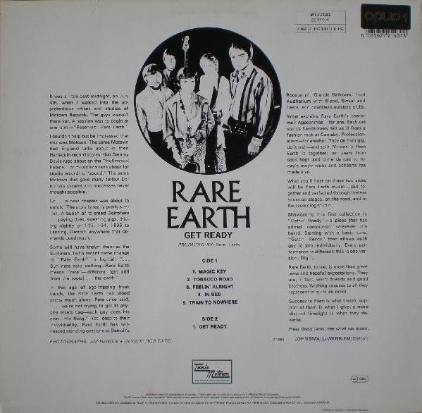 Rare Earth : Get Ready (LP, Album, RE)