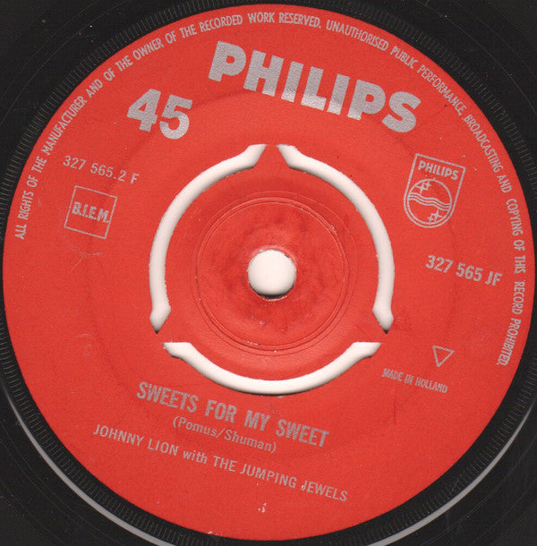 Johnny Lion En The Jumping Jewels : Let's Make A Habit Of This / Sweets For My Sweet (7", Single)