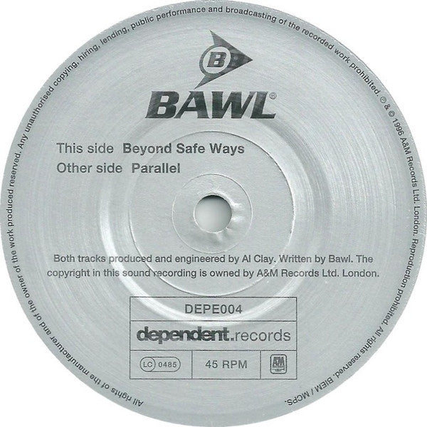 Bawl : Beyond Safe Ways (7", Single, Ltd, Num)