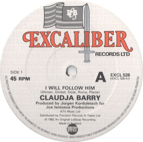 Claudja Barry : I Will Follow Him / Work Me Over (12")