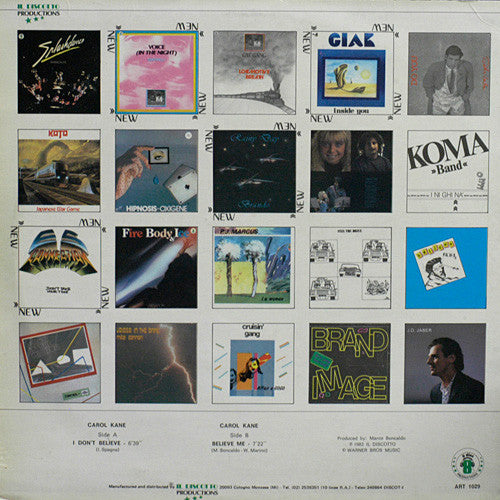 Carol Kane : I Don't Believe (12")