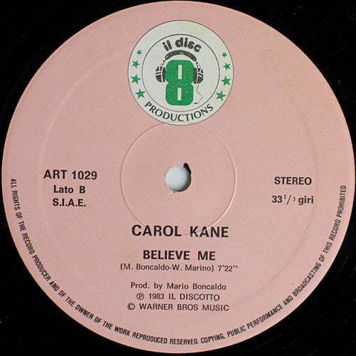 Carol Kane : I Don't Believe (12")