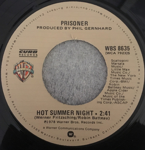 Prisoner (8) : Hot Summer Night (7")