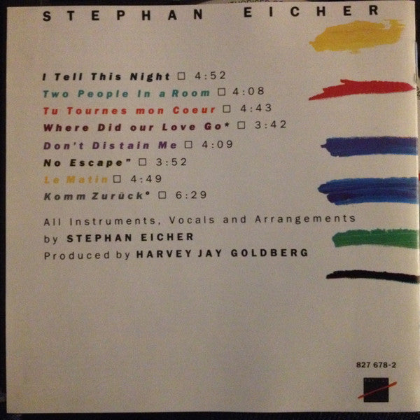 Stephan Eicher : I Tell This Night (CD, Album, RE, RM, PMD)