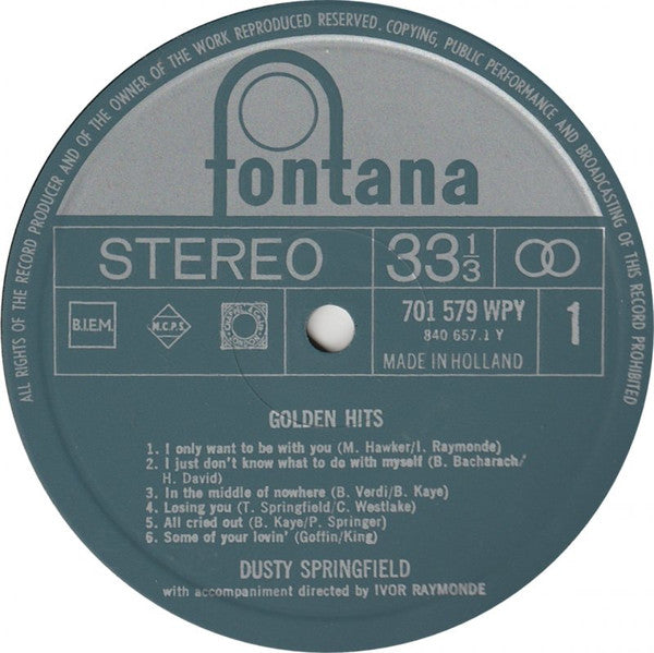Dusty Springfield : Golden Hits (LP, Comp, RE, Blu)