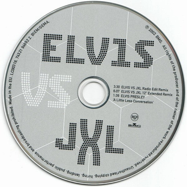 Elvis Presley vs. Junkie XL : A Little Less Conversation (CD, Single, Ltd, Dig)