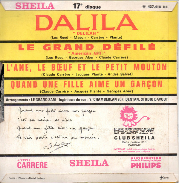 Sheila (5) : Quand Une Fille Aime Un Garçon (7", EP)