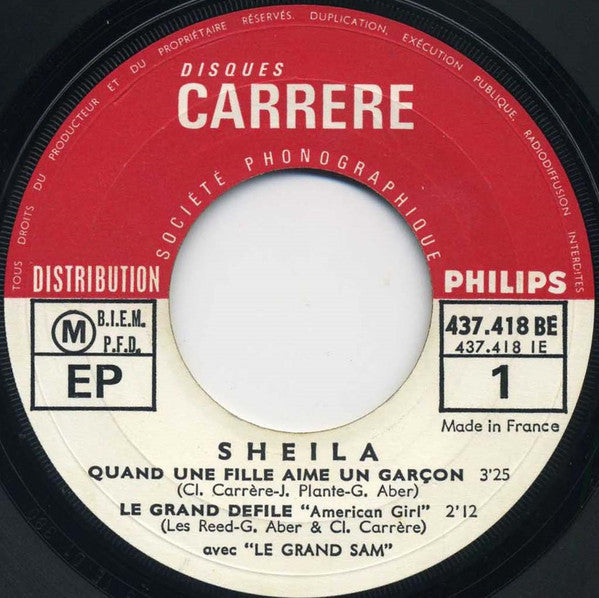 Sheila (5) : Quand Une Fille Aime Un Garçon (7", EP)