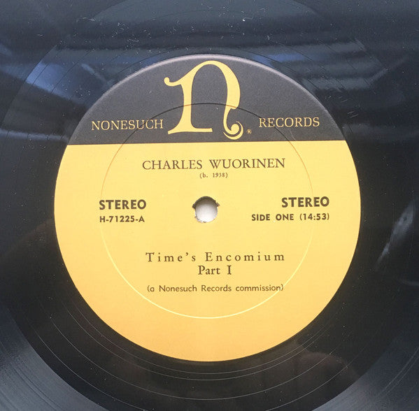 Charles Wuorinen : Time's Encomium (For Synthesized & Processed Synthesized Sound) (LP, Album)