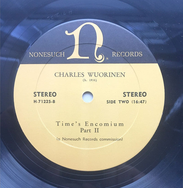 Charles Wuorinen : Time's Encomium (For Synthesized & Processed Synthesized Sound) (LP, Album)