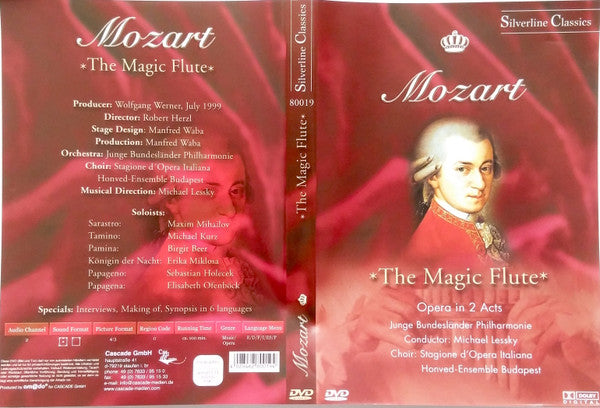 Wolfgang Amadeus Mozart, Junge Bundeslander Philharmonic, Michael Lessky, Stagione D'Opera Italiana, Honvéd Művész Együttes : The Magic Flute (DVD-V)