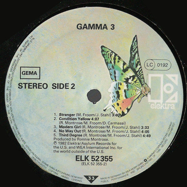 Gamma (5) : Gamma 3 (LP, Album)