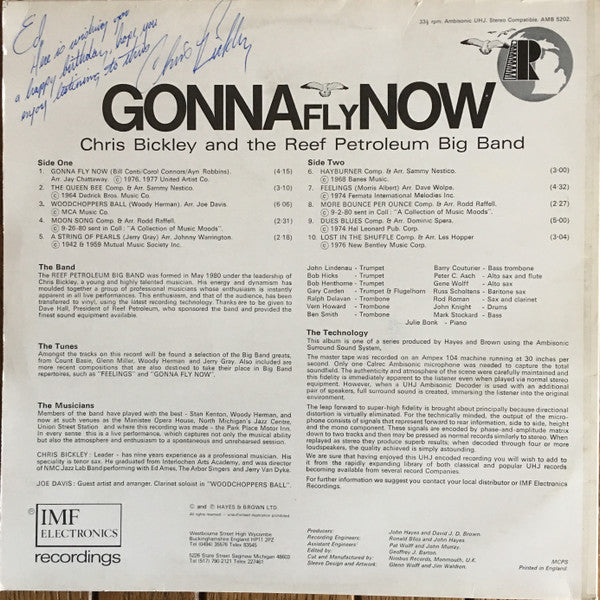 Chris Bickley and the Reef Petroleum : Gonna Fly Now in Concert at the Park Place (LP, Album)