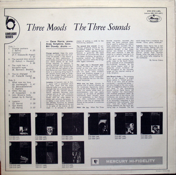 The Three Sounds : Three Moods (LP, Album, Mono)