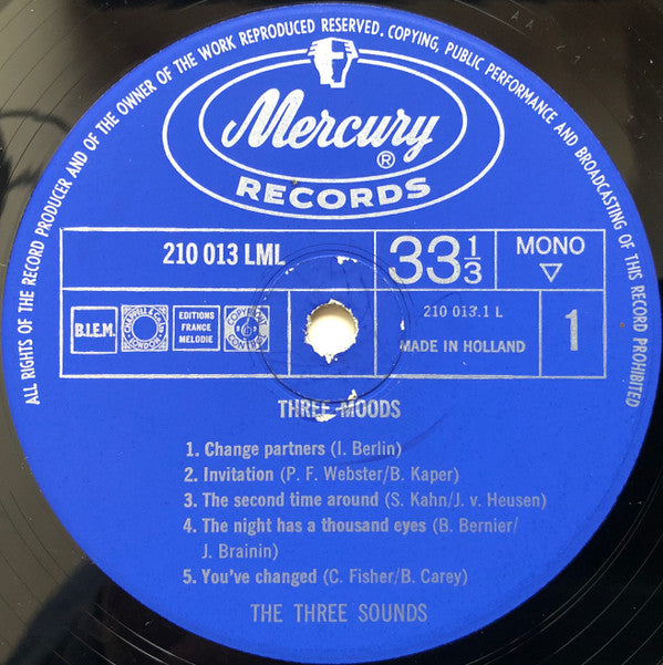 The Three Sounds : Three Moods (LP, Album, Mono)