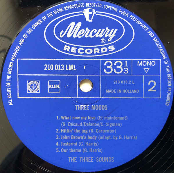 The Three Sounds : Three Moods (LP, Album, Mono)