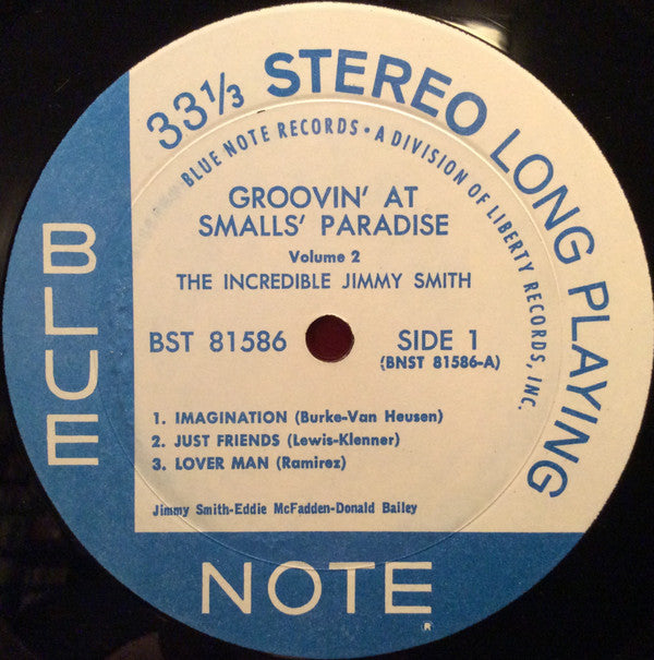 Jimmy Smith : Groovin' At Smalls' Paradise Volume 2 (LP, Album)
