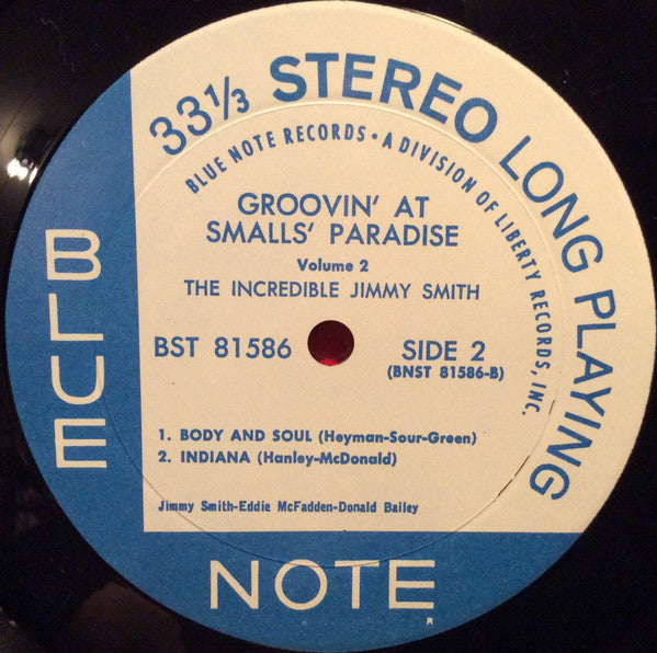 Jimmy Smith : Groovin' At Smalls' Paradise Volume 2 (LP, Album)