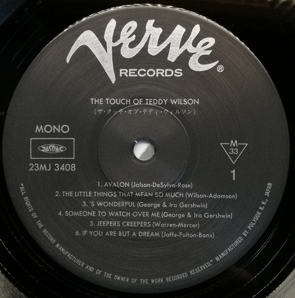 Teddy Wilson : The Touch Of Teddy Wilson (LP, Mono, RE)