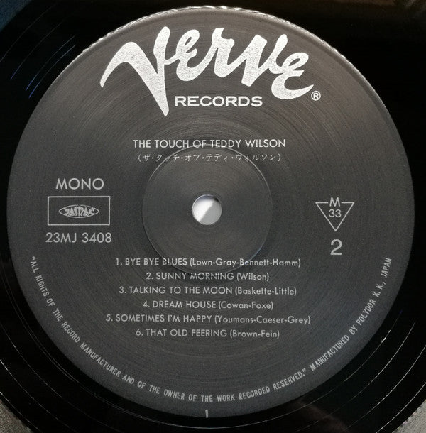 Teddy Wilson : The Touch Of Teddy Wilson (LP, Mono, RE)