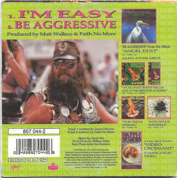 Faith No More : I'm Easy / Be Aggressive (CD, Single, Car)