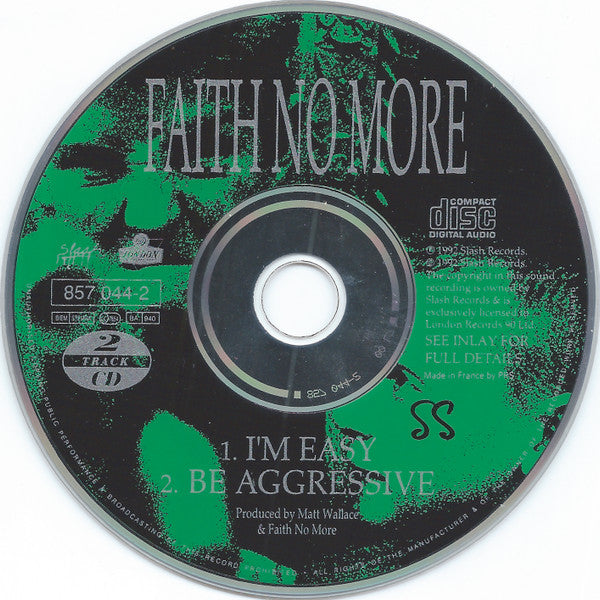 Faith No More : I'm Easy / Be Aggressive (CD, Single, Car)