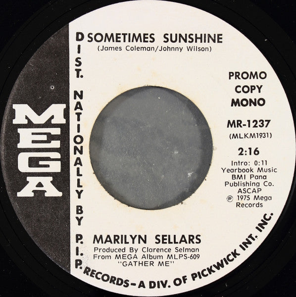 Marilyn Sellars : Sometimes Sunshine (7", Single, Mono, Promo)