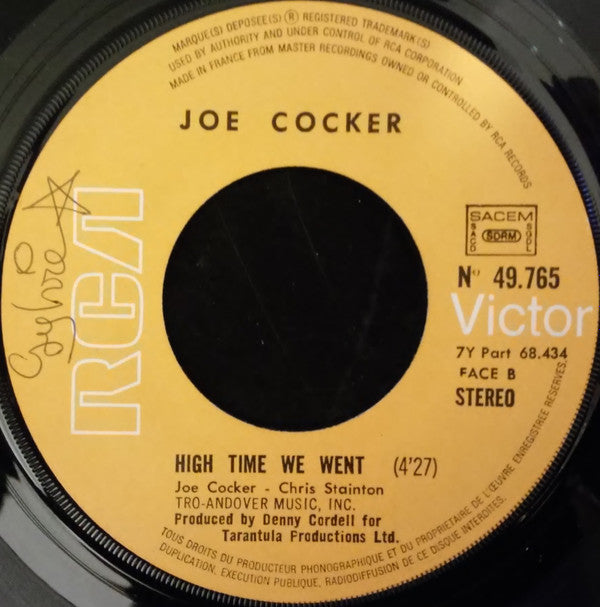 Joe Cocker : Black-Eyed Blues / High Time We Went (7")
