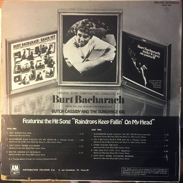 Burt Bacharach : Music From Butch Cassidy And The Sundance Kid (LP, Album)