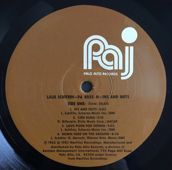 Lalo Schifrin : Ins And Outs (LP, Album)