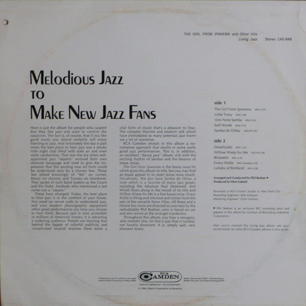 Living Jazz : The Girl From Ipanema And Other Hits (LP)