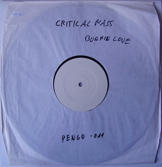 Critical Mass : Burnin Love (12", Promo, W/Lbl)