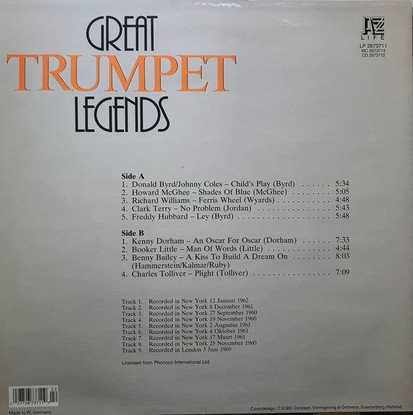 Various : Great Trumpet Legends (LP, Comp)