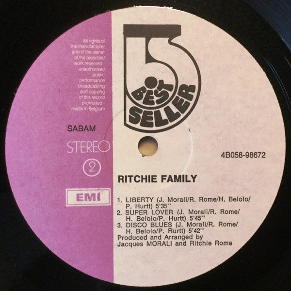 The Ritchie Family : Life Is Music (LP, Album)
