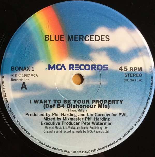 Blue Mercedes : I Want To Be Your Property (12")
