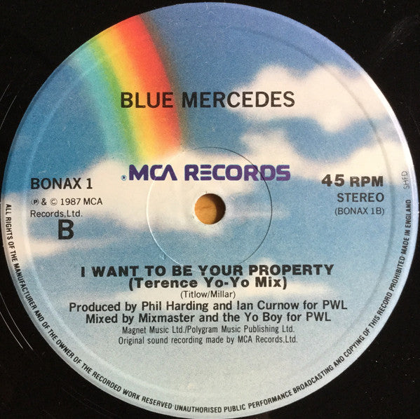 Blue Mercedes : I Want To Be Your Property (12")