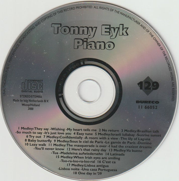 Tonny Eyk : Piano (CD, Album)