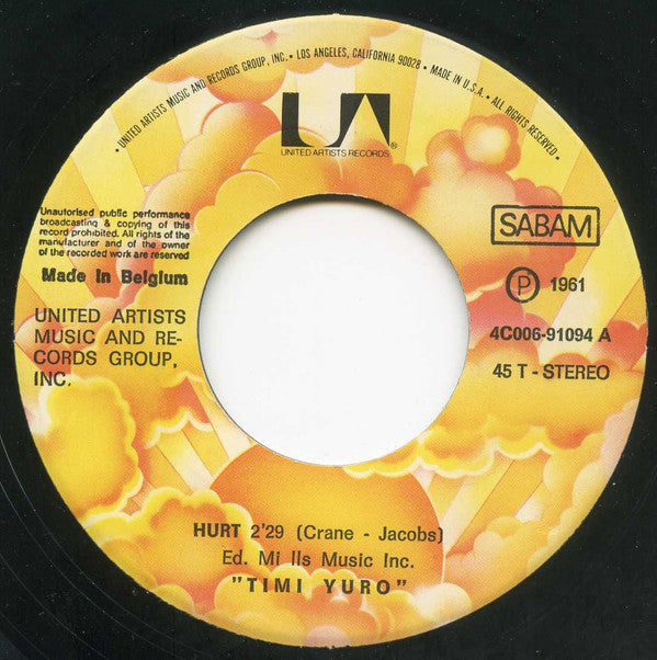 Timi Yuro : Hurt / Smile (7", Single, RE)
