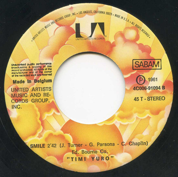 Timi Yuro : Hurt / Smile (7", Single, RE)