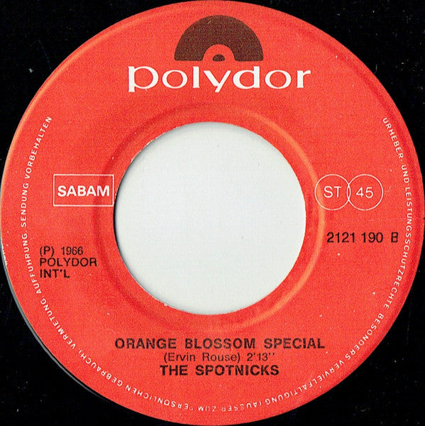 The Spotnicks : Johnny Guitar / Orange Blossom Special (7", Single, RE)